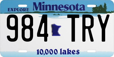 MN license plate 984TRY
