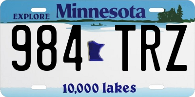 MN license plate 984TRZ