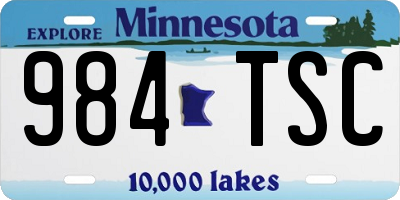 MN license plate 984TSC