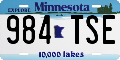 MN license plate 984TSE
