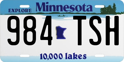 MN license plate 984TSH