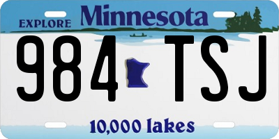 MN license plate 984TSJ