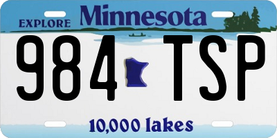 MN license plate 984TSP