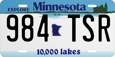 MN license plate 984TSR