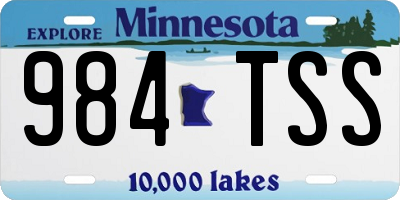 MN license plate 984TSS