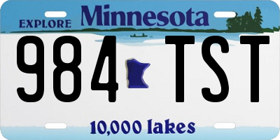 MN license plate 984TST