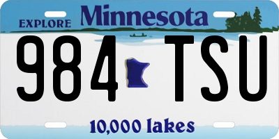MN license plate 984TSU