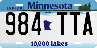 MN license plate 984TTA