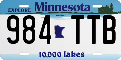 MN license plate 984TTB