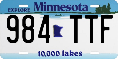 MN license plate 984TTF