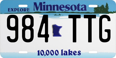 MN license plate 984TTG