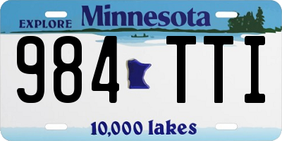 MN license plate 984TTI