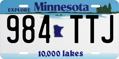 MN license plate 984TTJ