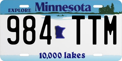 MN license plate 984TTM