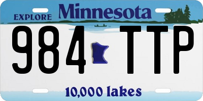 MN license plate 984TTP