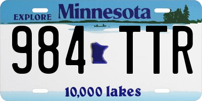 MN license plate 984TTR
