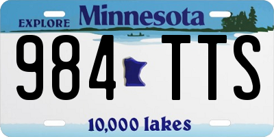 MN license plate 984TTS