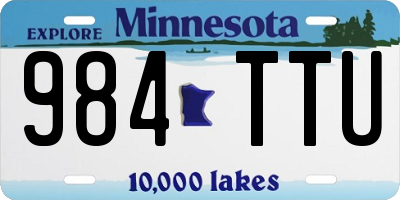 MN license plate 984TTU