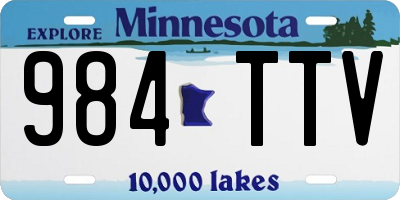 MN license plate 984TTV