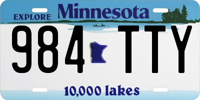 MN license plate 984TTY