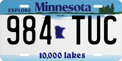 MN license plate 984TUC