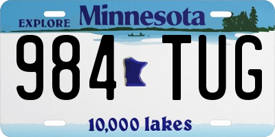 MN license plate 984TUG