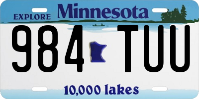 MN license plate 984TUU