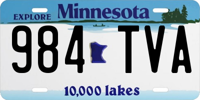 MN license plate 984TVA