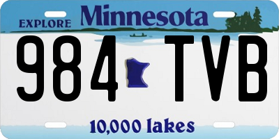 MN license plate 984TVB