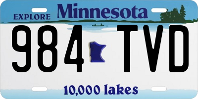 MN license plate 984TVD