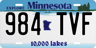 MN license plate 984TVF