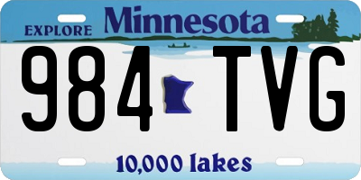 MN license plate 984TVG