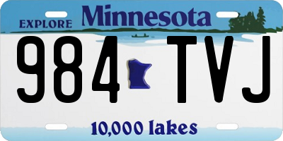MN license plate 984TVJ