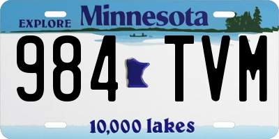 MN license plate 984TVM