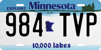 MN license plate 984TVP