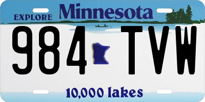 MN license plate 984TVW