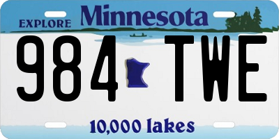 MN license plate 984TWE