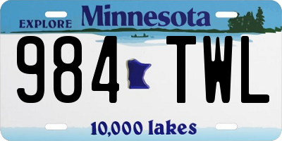 MN license plate 984TWL