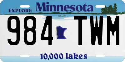 MN license plate 984TWM