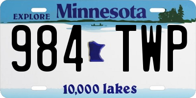 MN license plate 984TWP