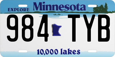 MN license plate 984TYB