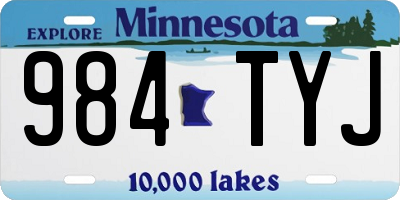 MN license plate 984TYJ