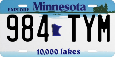 MN license plate 984TYM