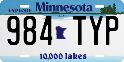 MN license plate 984TYP