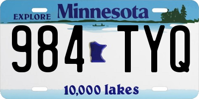 MN license plate 984TYQ