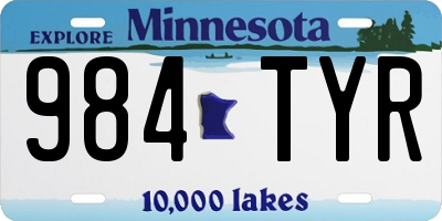 MN license plate 984TYR