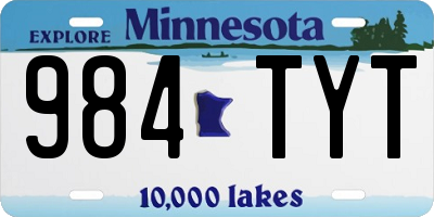 MN license plate 984TYT