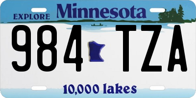 MN license plate 984TZA
