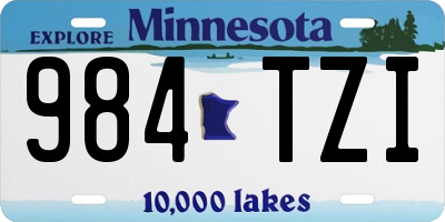 MN license plate 984TZI