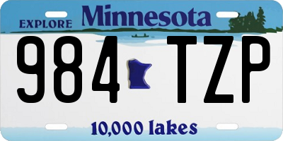 MN license plate 984TZP